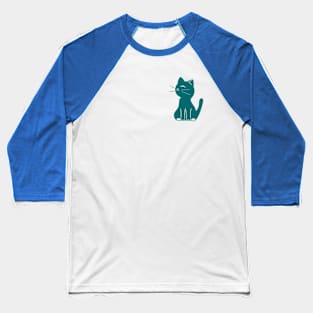 Silhouette Of A Cranky Cat Baseball T-Shirt